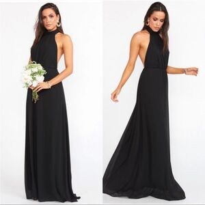 Show Me Your Mumu Black  Colette collar Maxi Dress Women Size Large
